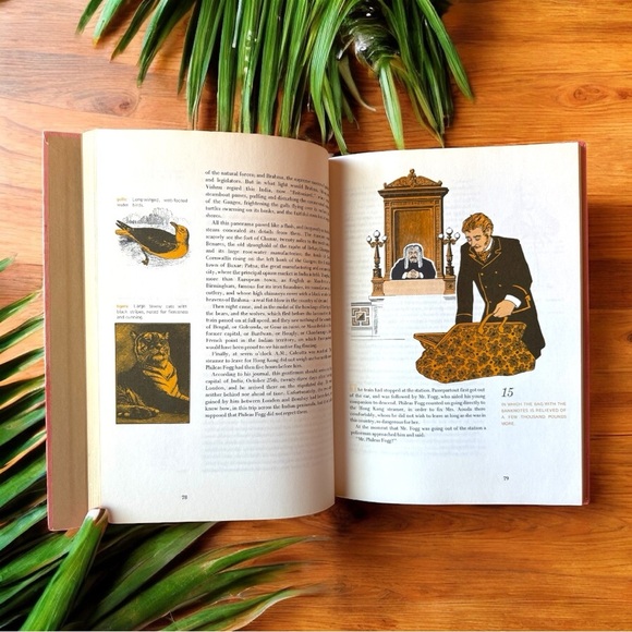 VINTAGE Around the World in Eighty Days by Jules Verne Classic Illustrated - Picture 9 of 10